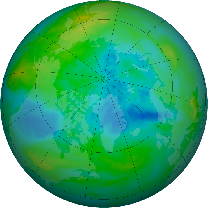 Arctic ozone map for 16 September 1981